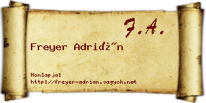 Freyer Adrián névjegykártya
